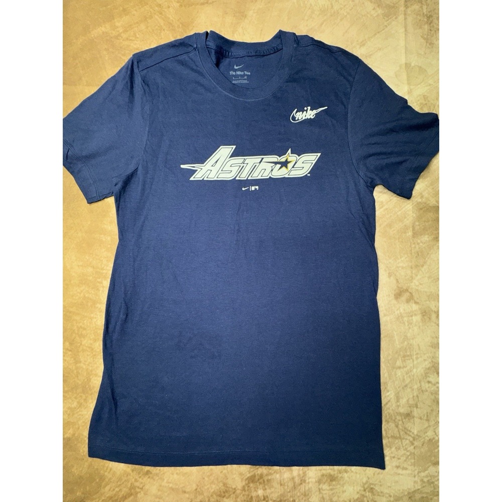 Nike Houston Astros T-Shirt Mens Small Navy Blue MLB Graphic Tee NWOT